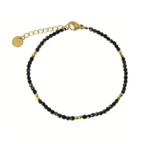 Les Cleias: Armbnd - Horatio - Sort Agat